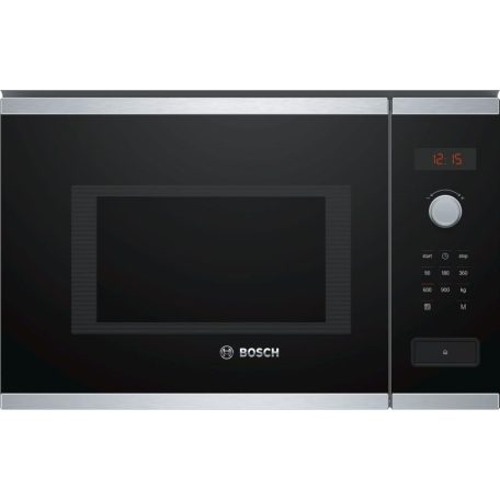 Bosch BFL553MS0 Serie 4, Beépíthető mikrohullámú sütő, 59 x 38 cm, Szálcsiszolt acél