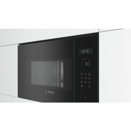 Bosch BFL554MB0 Serie 6, Beépíthető mikrohullámú sütő, 59 x 38 cm, Fekete