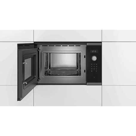 Bosch BFL554MS0 Serie 6, Beépíthető mikrohullámú sütő, 59 x 38 cm, Szálcsiszolt acél