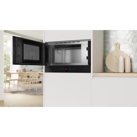 Bosch BFL7221B1 Serie 8, Beépíthető mikrohullámú sütő, Fekete