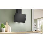 Bosch DWK65DK60 Serie 2, Falra szerelhető páraelszívó, 60 cm, Fekete üveg, Fekete DWK65DK60