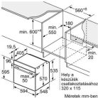 Bosch HBA272BB3 Serie 4, Beépíthető sütő, 60 x 60 cm, Fekete