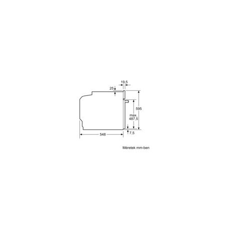 Bosch HBA274BB3F Serie 4, Beépíthető sütő, 60 x 60 cm, Fekete