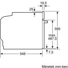 Bosch HBA574BB3 Serie 4, Beépíthető sütő, 60 x 60 cm, Fekete