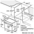 Bosch HBG557EB3 Serie 6, Beépíthető sütő, 60 x 60 cm, Fekete