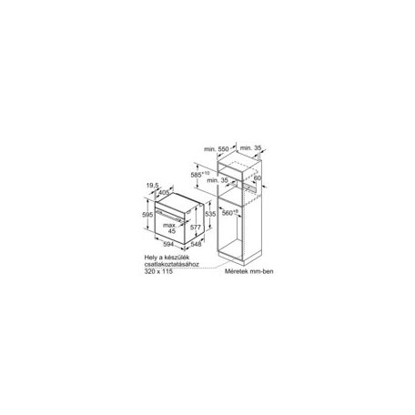 Bosch HBG7741W1 Serie 8, Beépíthető sütő, 60 x 60 cm, Fehér