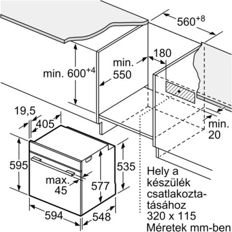 Bosch HBG7741W1 Serie 8, Beépíthető sütő, 60 x 60 cm, Fehér