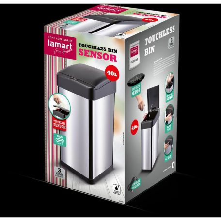 Lamart LT8106 Szemetes 40l USB SENSOR
