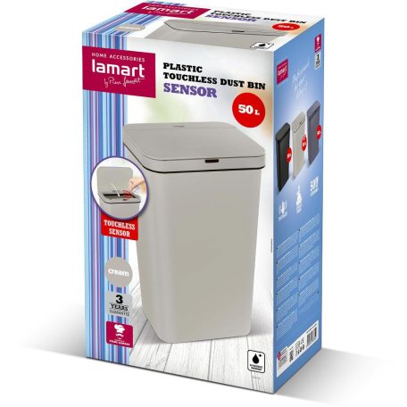 Lamart LT8109 Szemetes 50l krém SENSOR