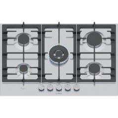 Bosch PCQ7A5I90 Serie 6, Gáz főzőlap, 75 cm, Nemesacél