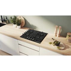   Bosch PNH6B6K40 Serie 4, Gáz főzőlap, 60 cm, Edzett üveg, Fekete