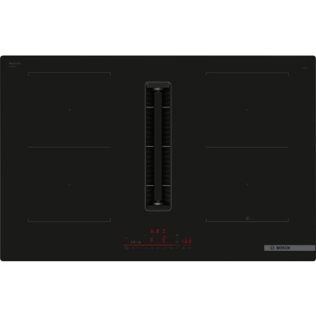 Bosch PVQ811H26E Serie 6, Indukciós főzőlap, beépített elszívóval, 80 cm, munkapultra építhető keret nélkül