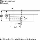 Bosch PVQ811H26E Serie 6, Indukciós főzőlap, beépített elszívóval, 80 cm, munkapultra építhető keret nélkül