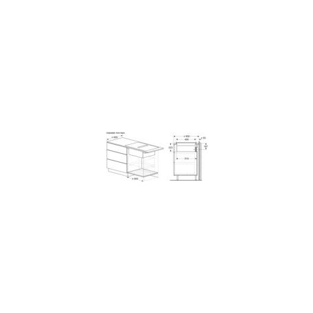 Bosch PVQ811H26E Serie 6, Indukciós főzőlap, beépített elszívóval, 80 cm, munkapultra építhető keret nélkül