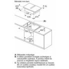 Bosch PVQ811H26E Serie 6, Indukciós főzőlap, beépített elszívóval, 80 cm, munkapultra építhető keret nélkül