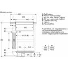 Bosch PVQ811H26E Serie 6, Indukciós főzőlap, beépített elszívóval, 80 cm, munkapultra építhető keret nélkül