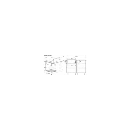 Bosch PVS811B16E Serie 4, Indukciós főzőlap, beépített elszívóval, 80 cm, munkapultra építhető keret nélkül