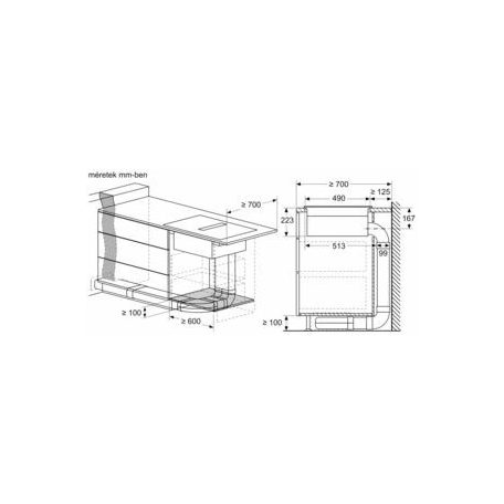Bosch PVS811B16E Serie 4, Indukciós főzőlap, beépített elszívóval, 80 cm, munkapultra építhető keret nélkül