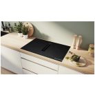 Bosch PVS81AB16E Serie 4, Indukciós főzőlap, beépített elszívóval, 80 cm, Matt fekete, munkapultra építhető keret nélkül