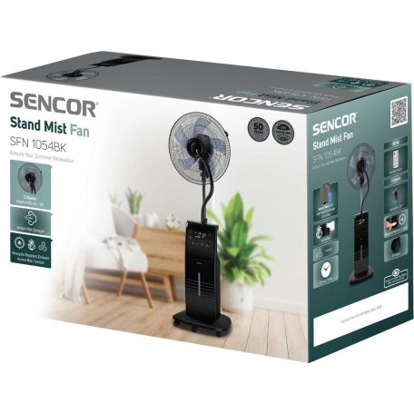 Sencor SFN 1054BK Vízpermetes Léghűtő Ventilátor