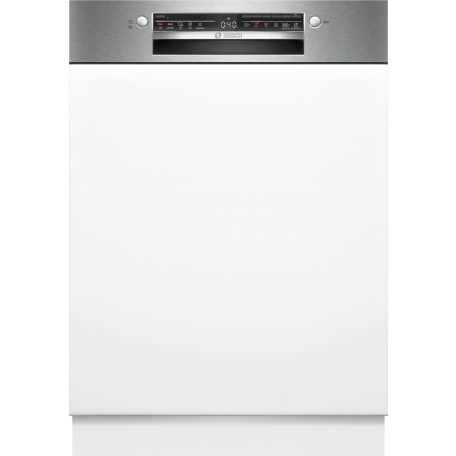 Bosch SMI2HVS06E Serie 2, Félig beépíthető mosogatógép, 60 cm, Szálcsiszolt acél