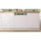 Bosch SMI2HVS06E Serie 2, Félig beépíthető mosogatógép, 60 cm, Szálcsiszolt acél