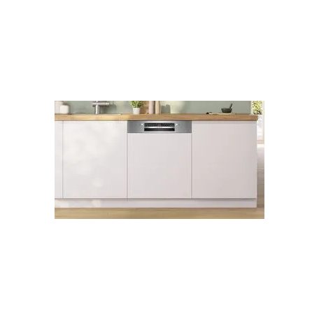 Bosch SMI2HVS06E Serie 2, Félig beépíthető mosogatógép, 60 cm, Szálcsiszolt acél