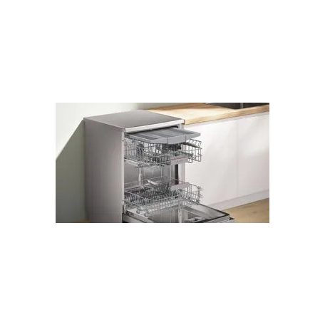 Bosch SMS4HMI08E Serie 4, Szabadonálló mosogatógép, 60 cm, Ujjlenyomatmentes, szálcsiszolt