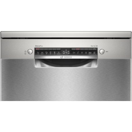 Bosch SMS4HMI08E Serie 4, Szabadonálló mosogatógép, 60 cm, Ujjlenyomatmentes, szálcsiszolt