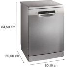 Bosch SMS4HVI14E Serie 4, Szabadonálló mosogatógép, 60 cm, Ujjlenyomatmentes, szálcsiszolt