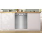 Bosch SMU4EVS08E Serie 4, Aláépíthető mosogatógép, 60 cm, Szálcsiszolt acél