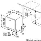 Bosch SMV6YCX02E Serie 6, Beépíthető mosogatógép, 60 cm