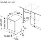 Bosch SPT4EMX17E Serie 4, Beépíthető mosogatógép, 45 cm, VarioHinge - csúszózsanér