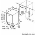 Bosch SPV4EMX17E Serie 4, Beépíthető mosogatógép, 45 cm
