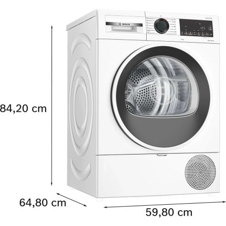 Bosch WQG243DMBY Serie 6, Hőszivattyús szárítógép, 9 kg